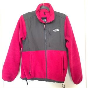 The North Face Pink Grey Polartec Jacket, M